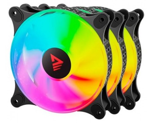 VENTILADOR 120X120 SAVIO BLAST ARGB PACK 3 UDS